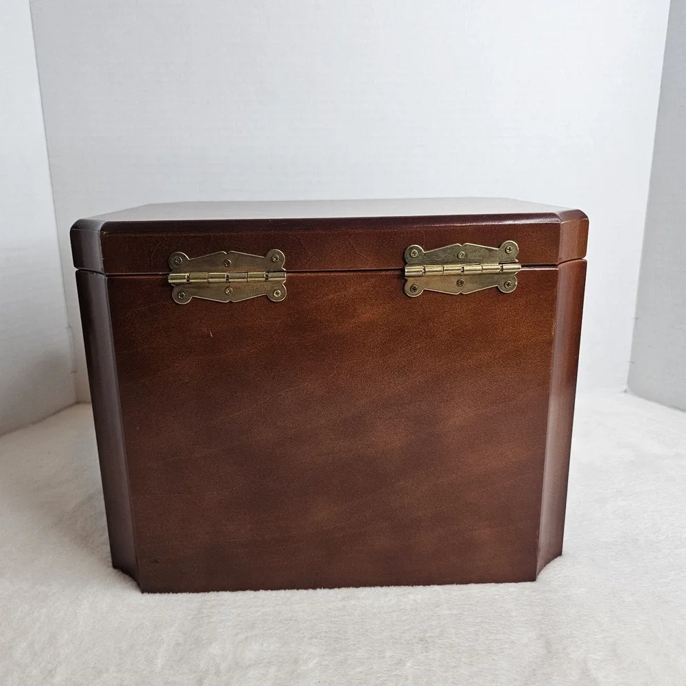 Mele & Co. 3 Tier Jewelry Box Large Wood Walnut Multi Compartments